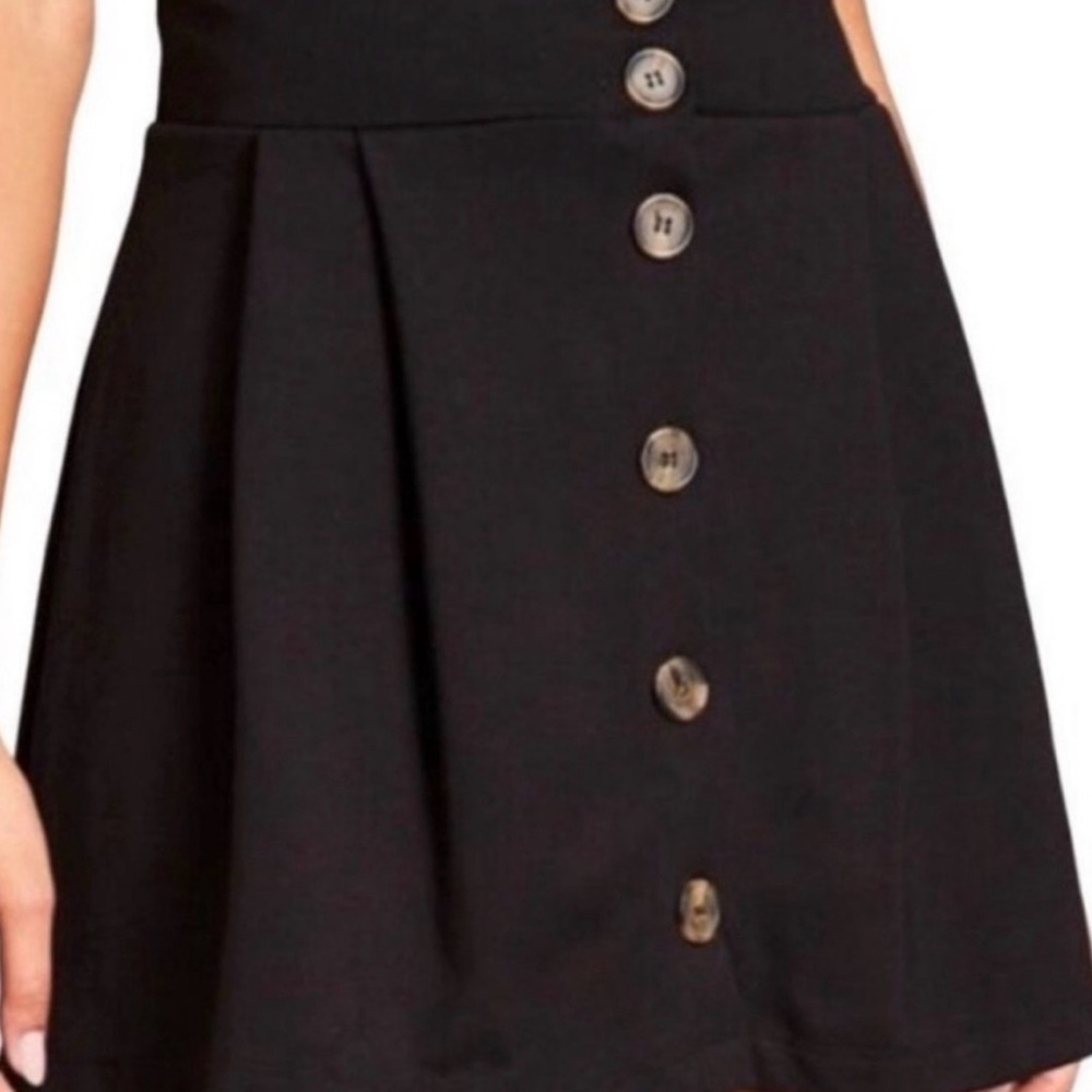 New ModCloth black Pretty Knit button front A-line skirt women’s size 1X